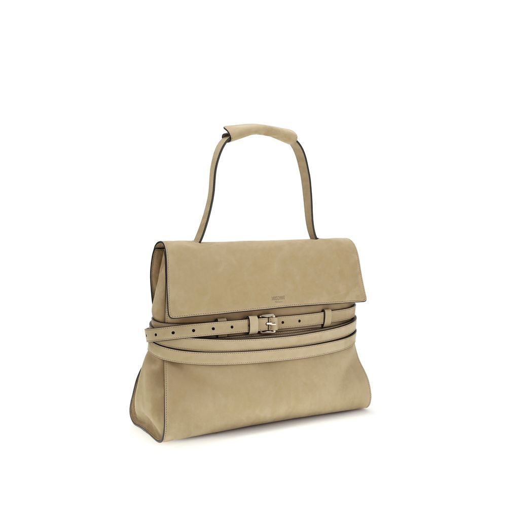 Moschino Beige Calf Leather Bos Taurus Handbag - Image 2