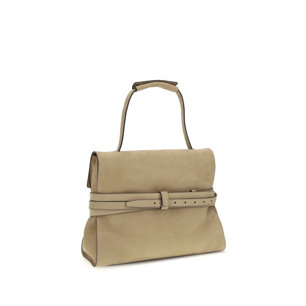 Moschino Beige Calf Leather Bos Taurus Handbag - Image 3