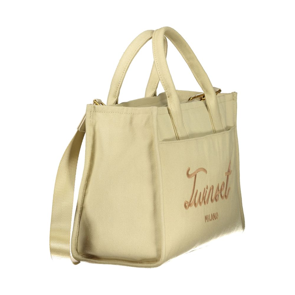 Twinset Beige Cotton Women Tote - Image 3