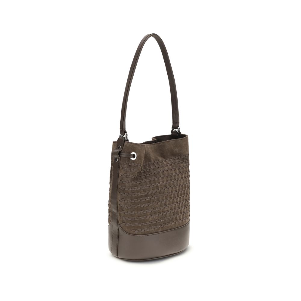 Zanellato Brown Calf Leather Bos Taurus Backet Bag - Image 3