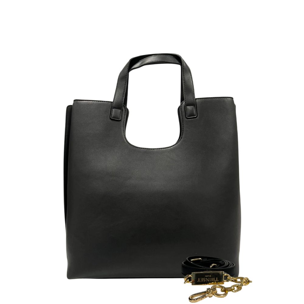 Twinset Black PU Women Shoulder Bag - Image 3