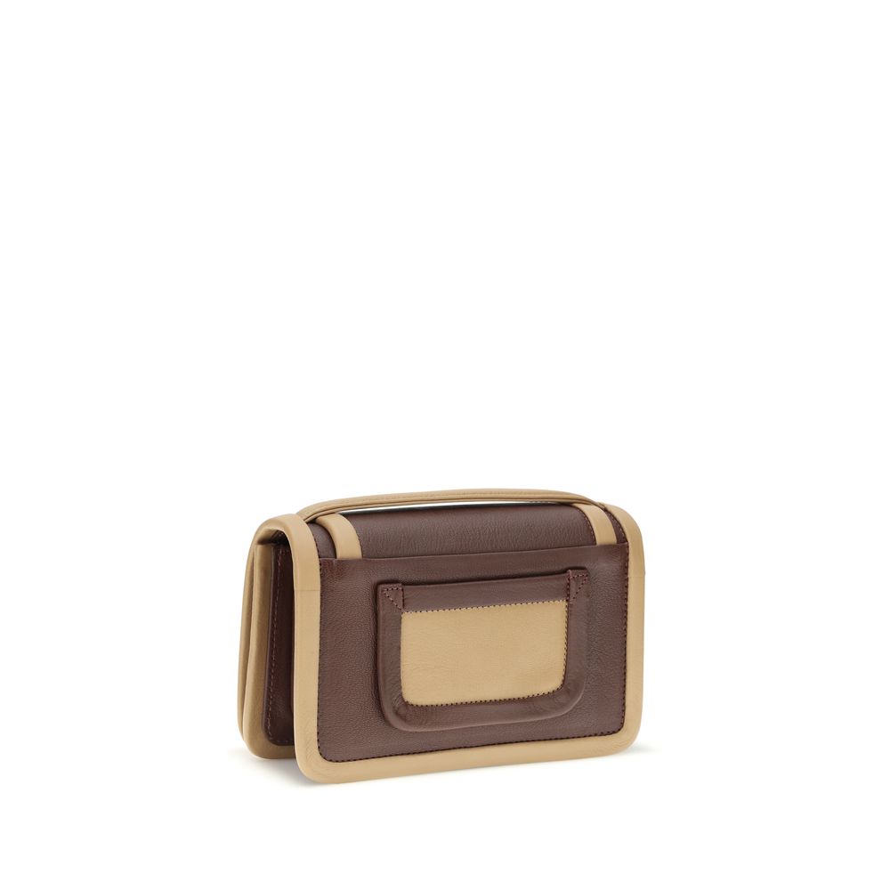 Pierre Hardy Brown Calf Leather Bos Taurus Shoulder Bag - Image 3
