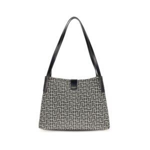 Balmain Black Cotton Shoulder Bag