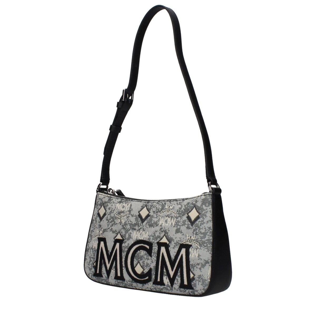 MCM Gray Fabric Crossbody Bag - Image 2