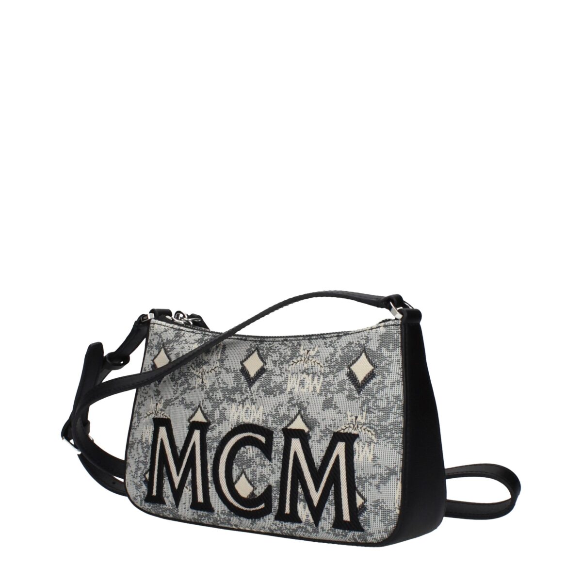 MCM Gray Fabric Crossbody Bag - Image 3