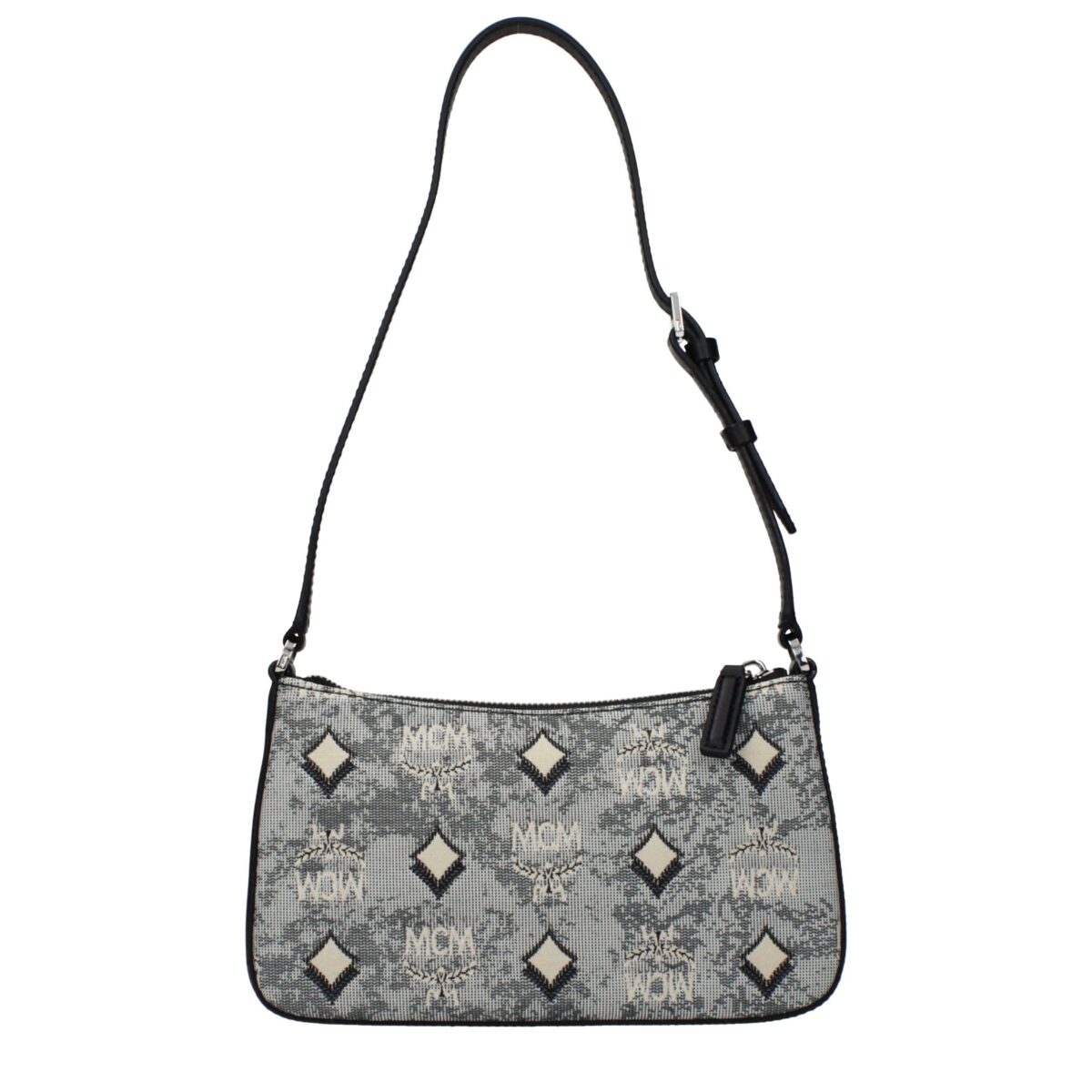 MCM Gray Fabric Crossbody Bag - Image 4