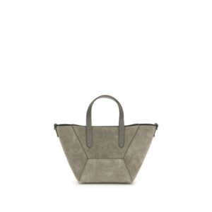 Brunello Cucinelli Beige Calf Leather Bos Taurus Shoulder Bag
