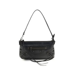 Balenciaga Black Lamb  Shoulder Bag