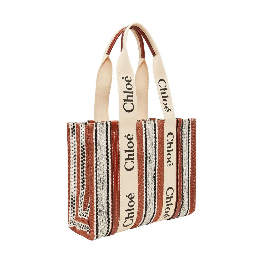 Chloé Brown Linen Tote Bag - Image 2