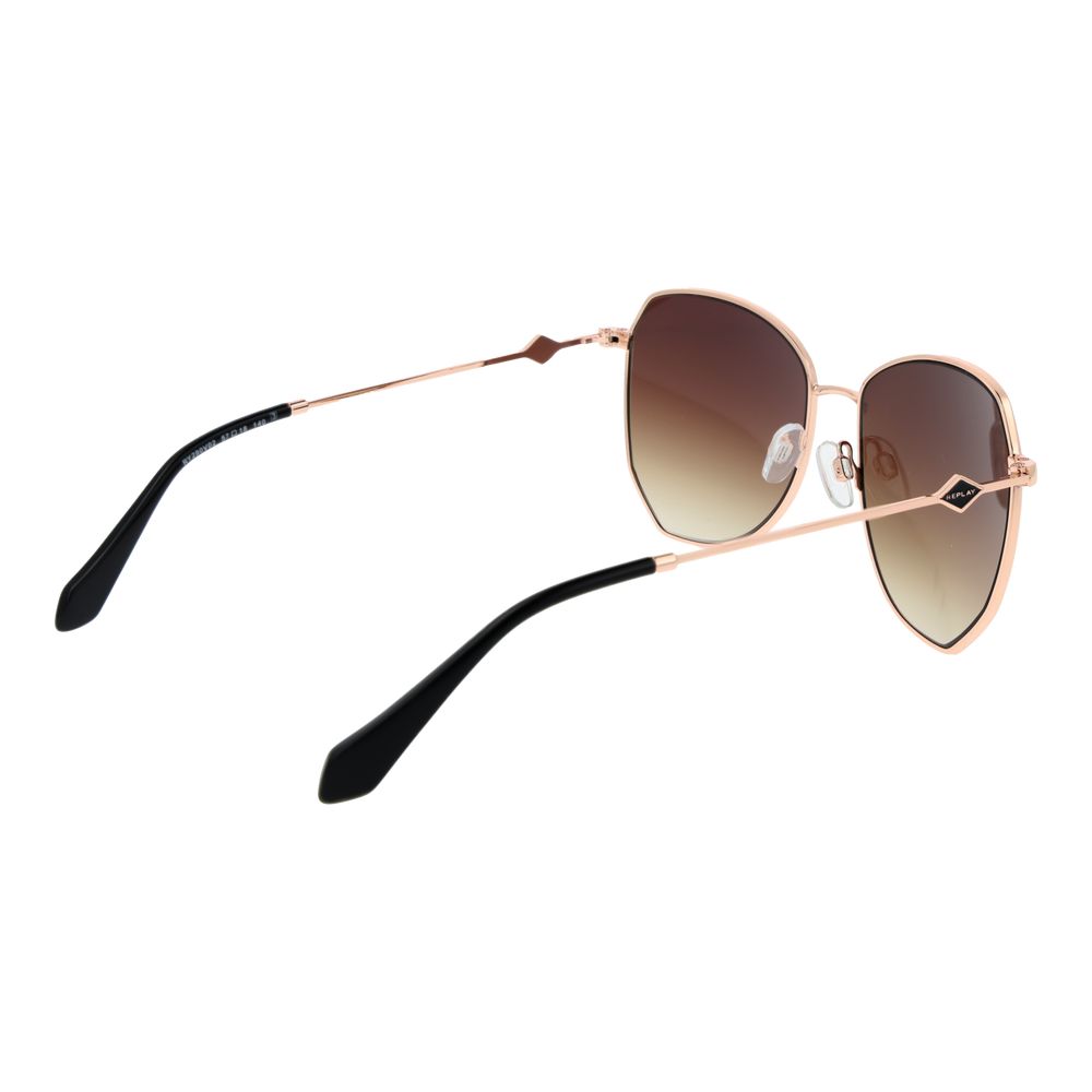 Replay Rose Gold Metal Sunglasses - Image 3