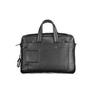 Piquadro Nero Leather Men Briefcase