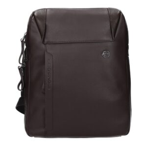 Piquadro Brown Leather Crossbody Bag