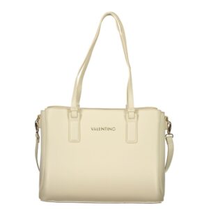 Mario Valentino Beige Poliuretano Women's Bag with Adjustable Strap and Pockets