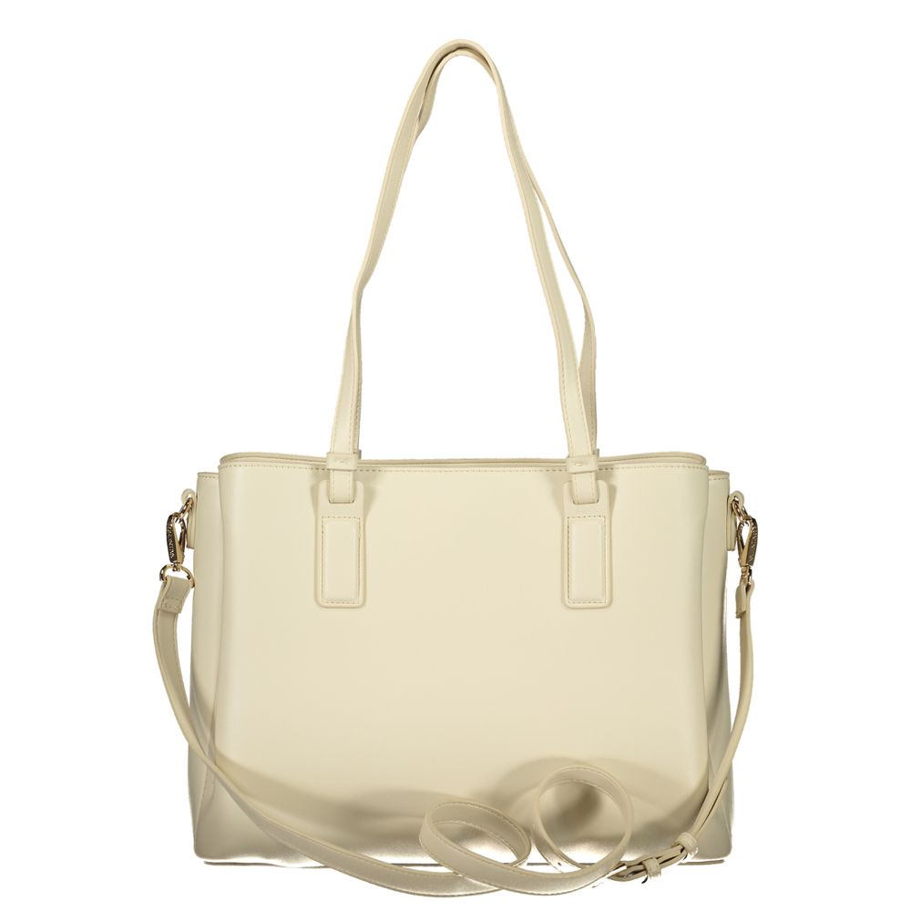 Mario Valentino Beige Poliuretano Women's Bag with Adjustable Strap and Pockets - Image 2