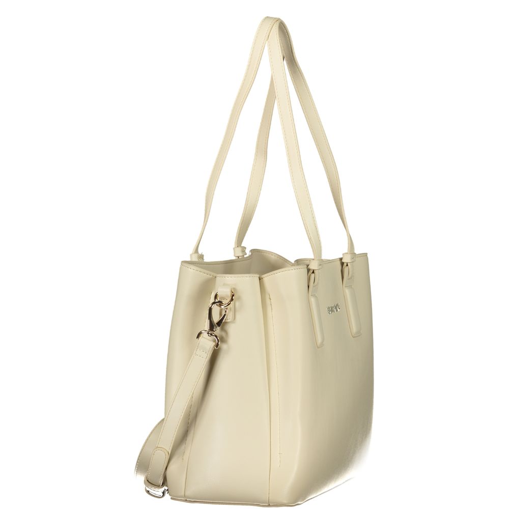 Mario Valentino Beige Poliuretano Women's Bag with Adjustable Strap and Pockets - Image 3