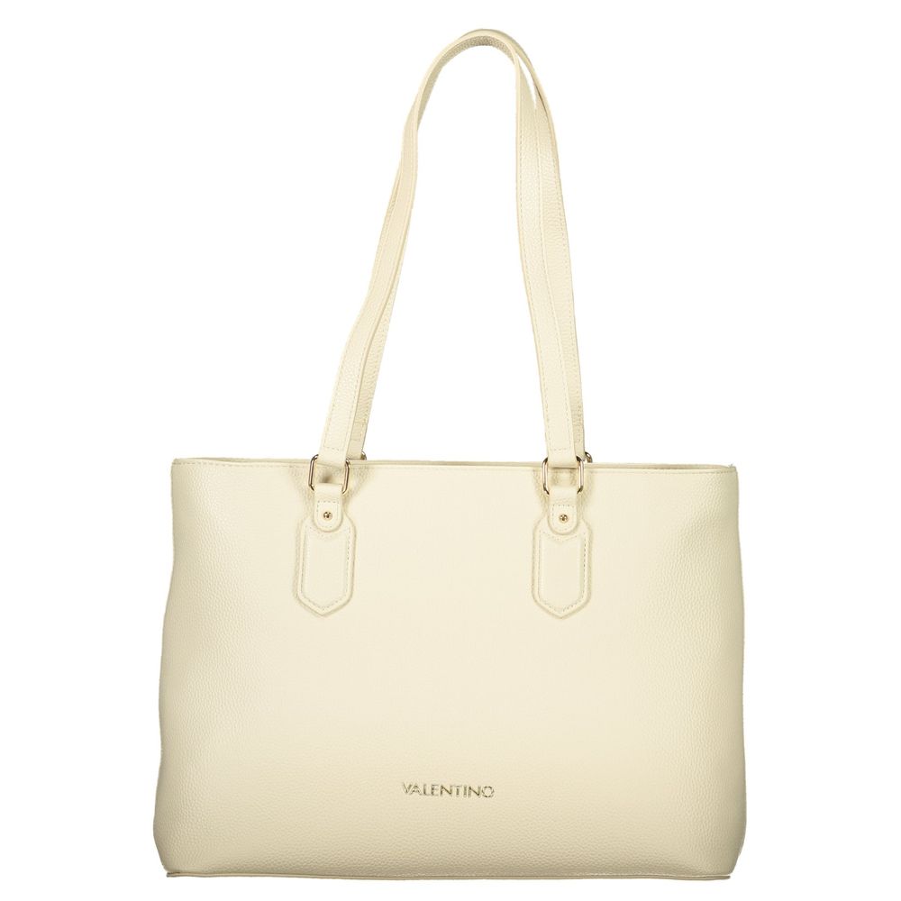 Mario Valentino Beige Women's Shoulder Bag with Internal Pocket