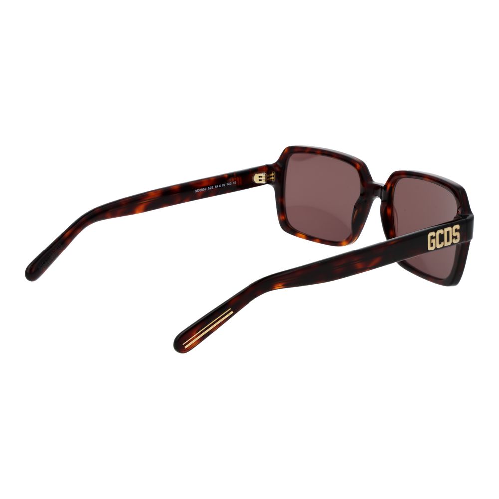 GCDS Brown Plastic Sunglasses - Image 3