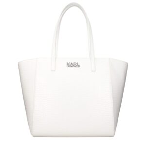 Karl Lagerfeld White Polyethylene Shoulder Bag