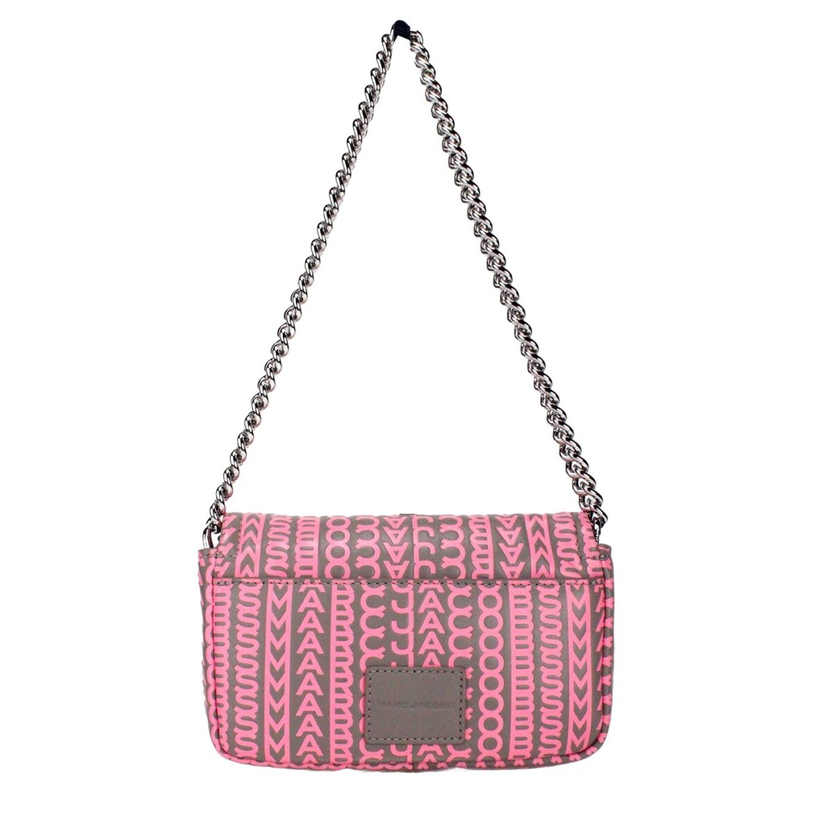 Marc Jacobs Neon Pink The Monogram Leather J Marc Mini Shoulder Bag Crossbody - Image 3