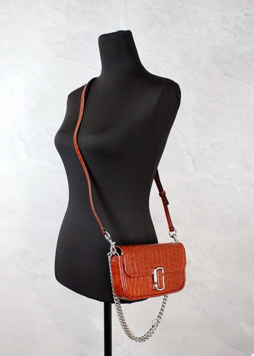 Marc Jacobs The Mini Shoulder Bag Spice Brown Embossed Leather Crossbody Bag - Image 2