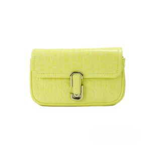 Marc Jacobs The Mini Shoulder Bag Yellow Embossed Leather Crossbody Bag