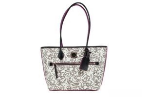 Dooney & Bourke Disney Medium Minnie Mouse Line Art Coated Cotton Tote Handbag