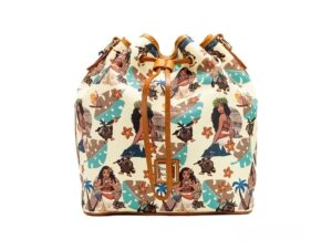 Dooney & Bourke Disney Medium Moana Coated Cotton Bucket Crossbody Bag Purse