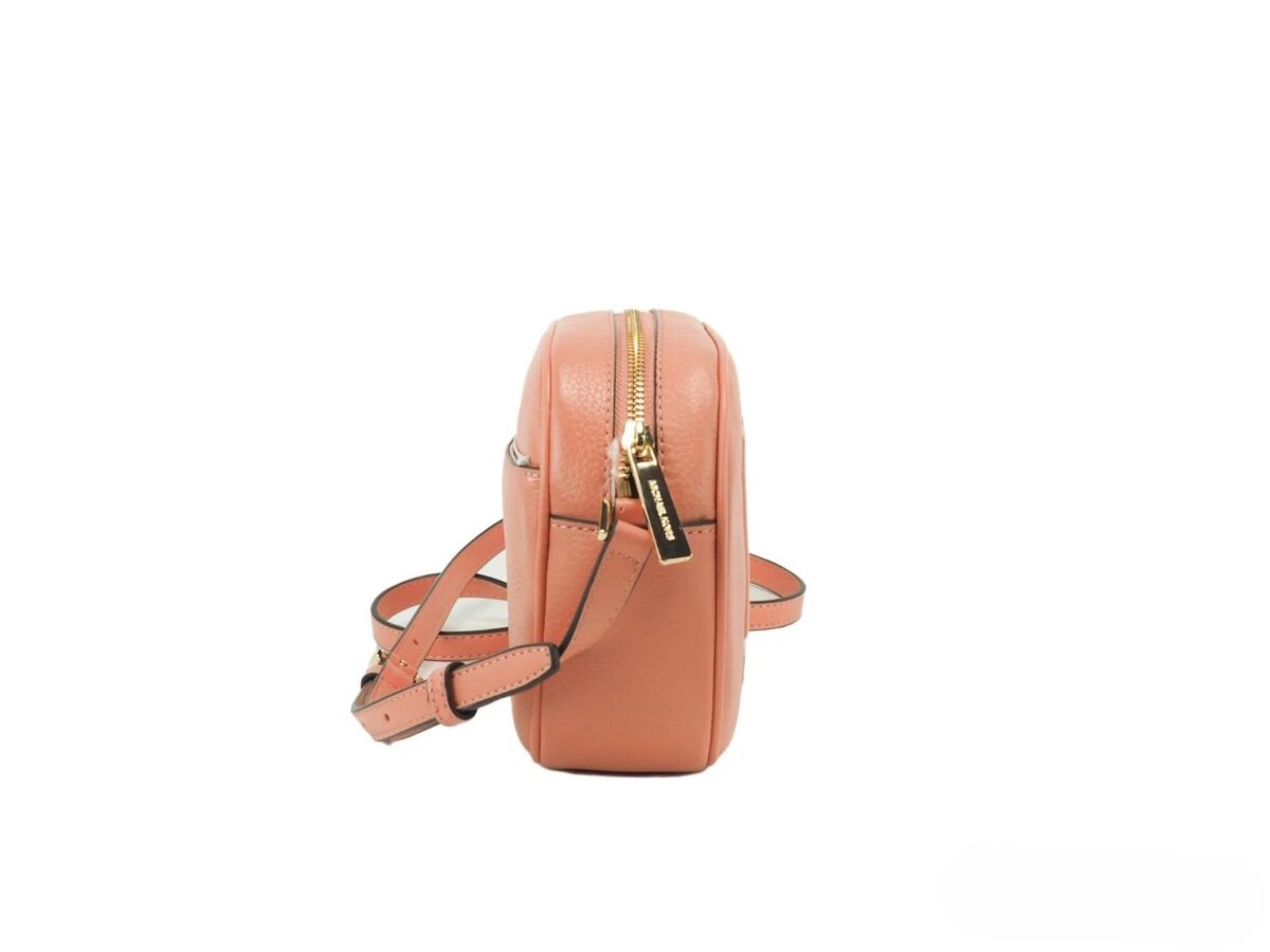 Michael Kors Jet Set Travel Medium Sherbert Leather Oval Camera Crossbody Bag - Image 3