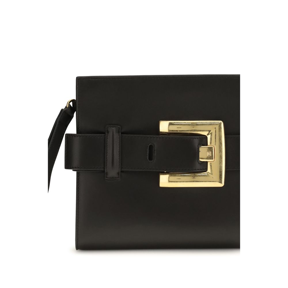 Balmain Black Lamb Clutch Bag - Image 3