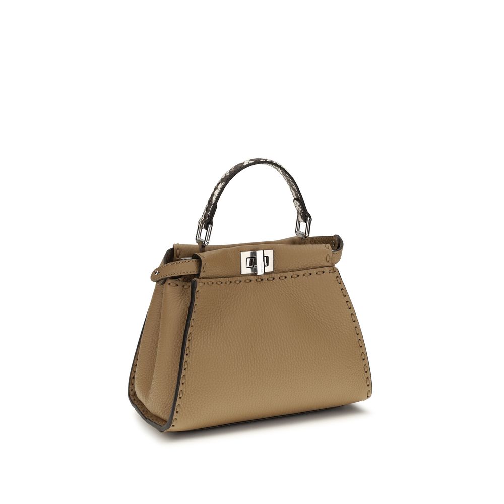Fendi Beige Calf Leather Bos Taurus Handbag - Image 3
