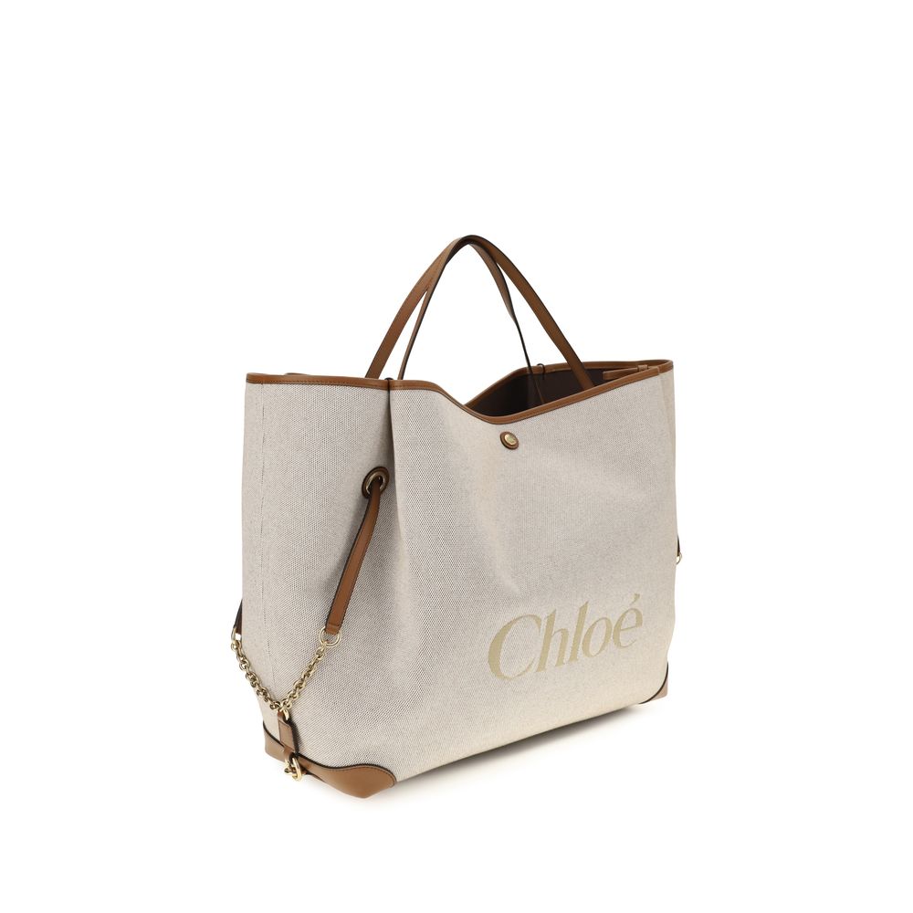 Chloé Beige Cotton Shoulder Bag - Image 2