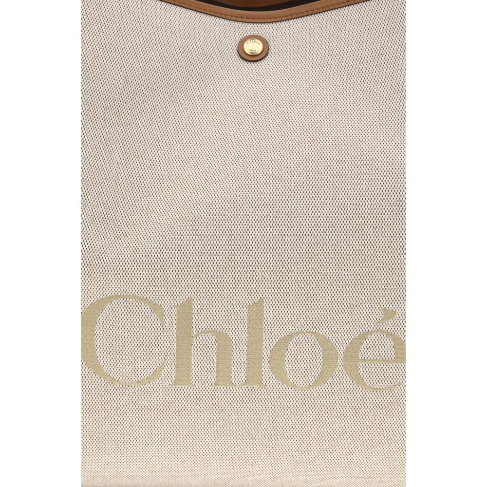 Chloé Beige Cotton Shoulder Bag - Image 4