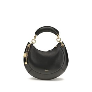 ChloƩ Black Calf Leather Bos Taurus Shoulder Bag
