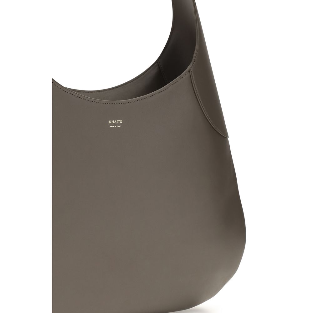 Khaite Gray Calf Leather Bos Taurus Handbag - Image 4