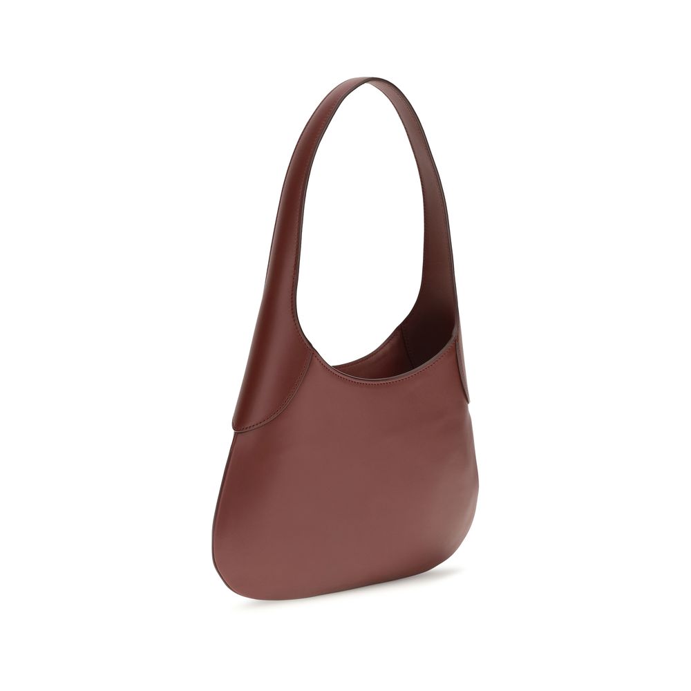 Khaite Bordeaux Calf Leather Bos Taurus Shoulder Bag - Image 3