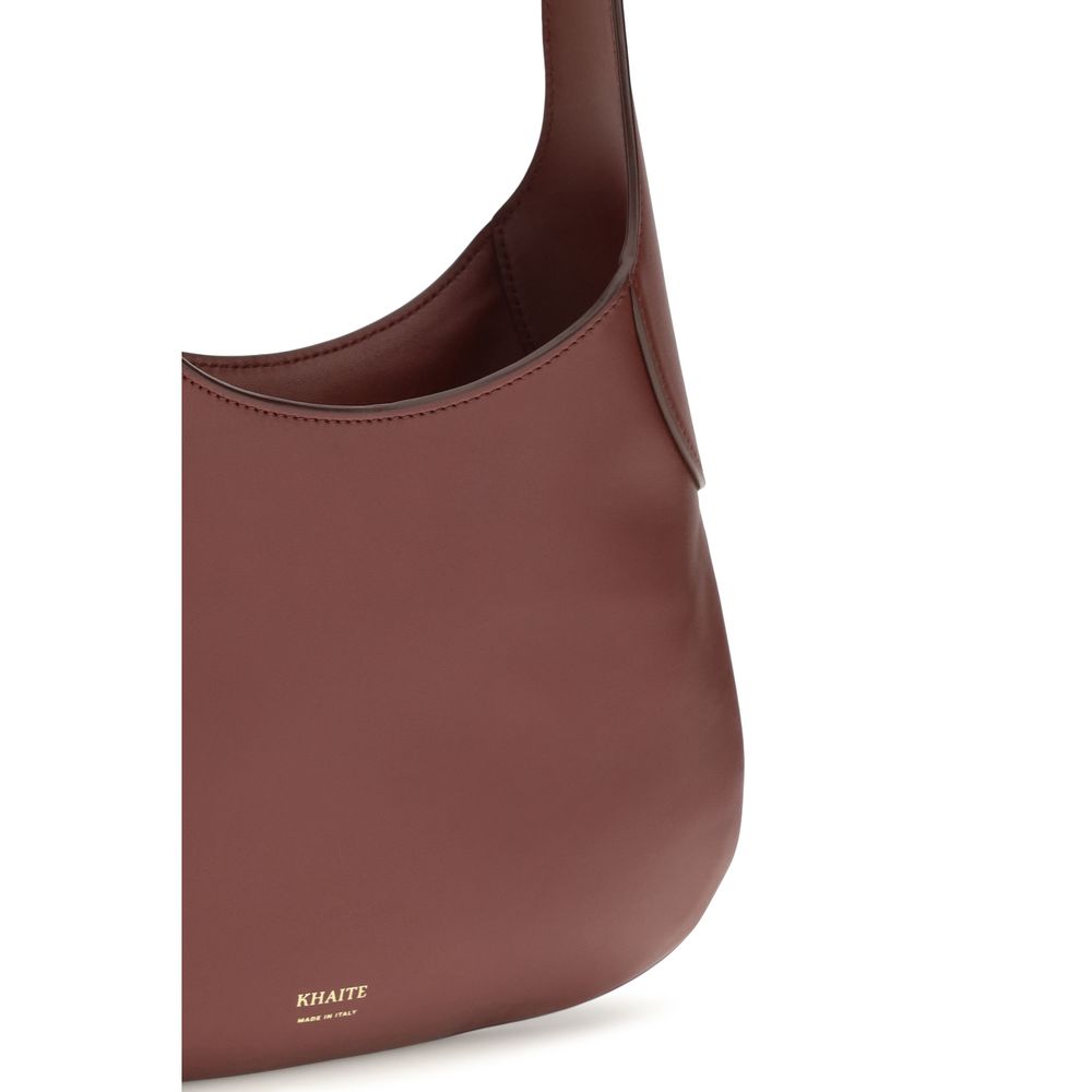 Khaite Bordeaux Calf Leather Bos Taurus Shoulder Bag - Image 4