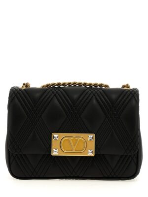 Valentino Garavani Black Lamb Leather Shoulder Bag