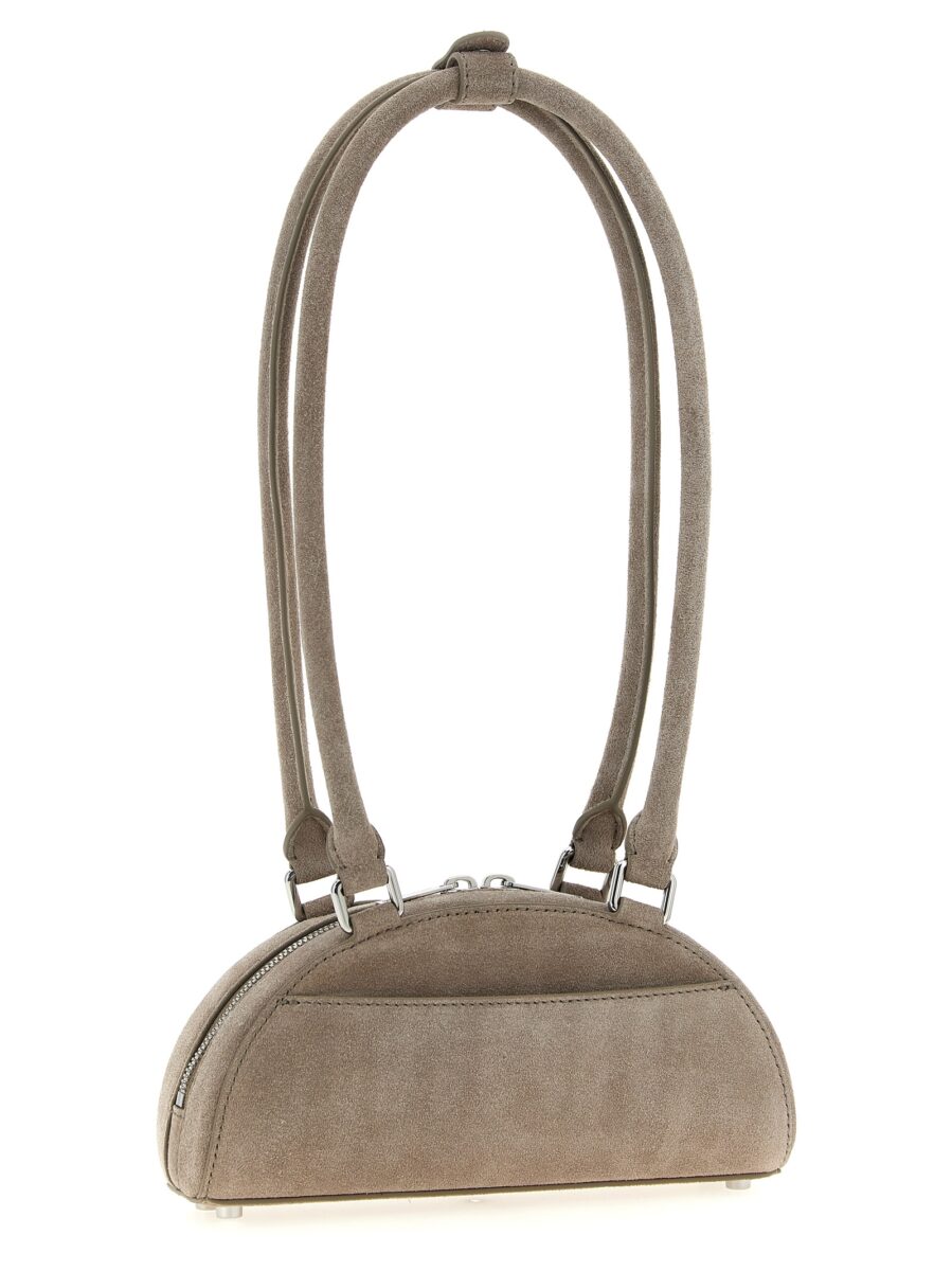 Self-Portrait Gray Lamb Leather Shoulder Bag - Image 2