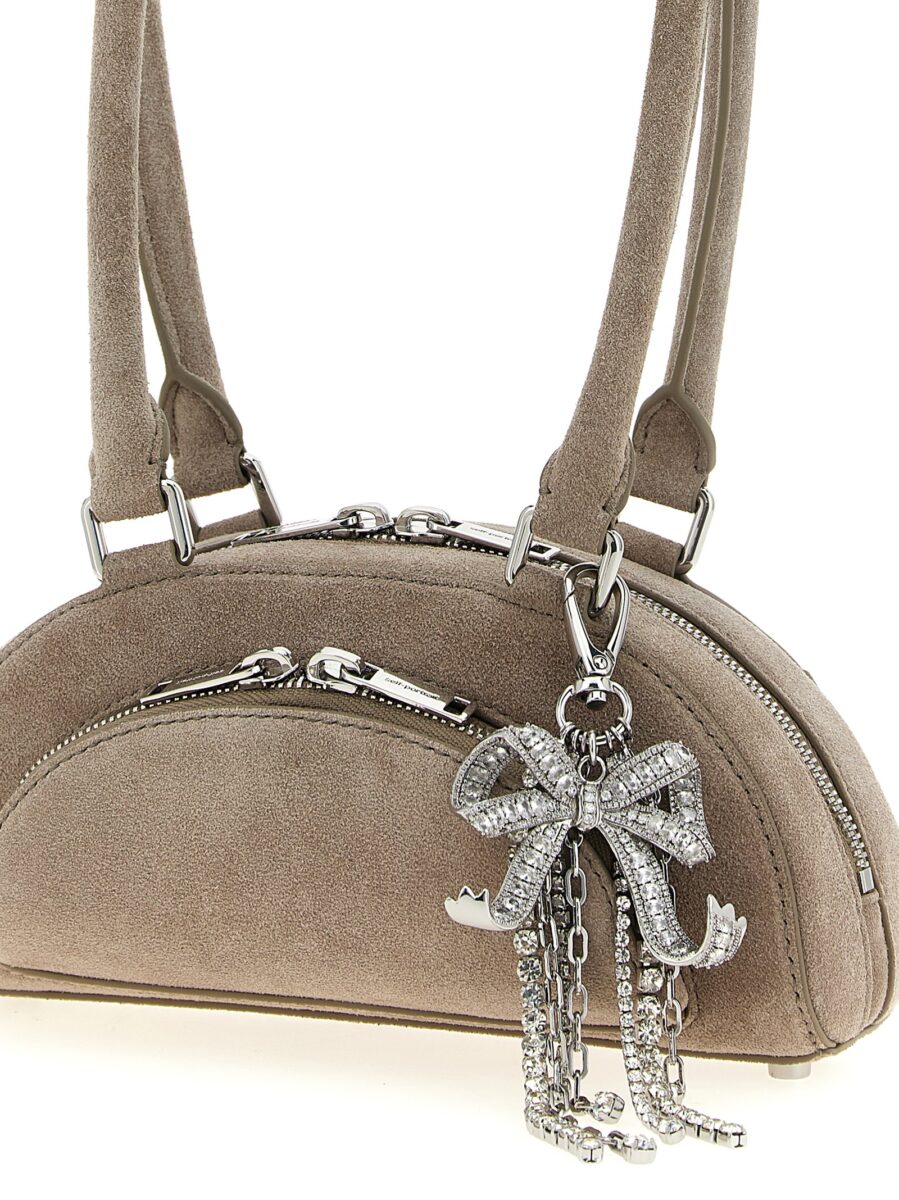 Self-Portrait Gray Lamb Leather Shoulder Bag - Image 3
