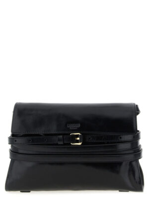 Moschino Black Leather Crossbody Bag