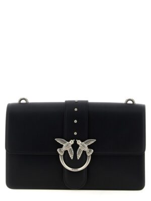 PINKO Black Goatskin Crossbody Bag