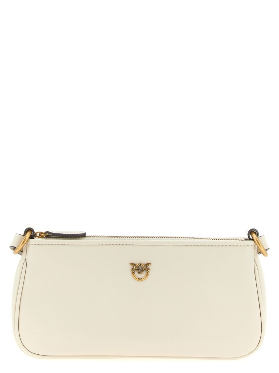 PINKO White Goatskin Crossbody Bag