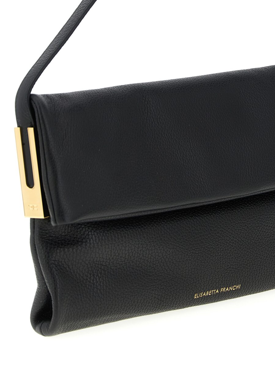 Elisabetta Franchi Black Calfskin Shoulder Bag - Image 3