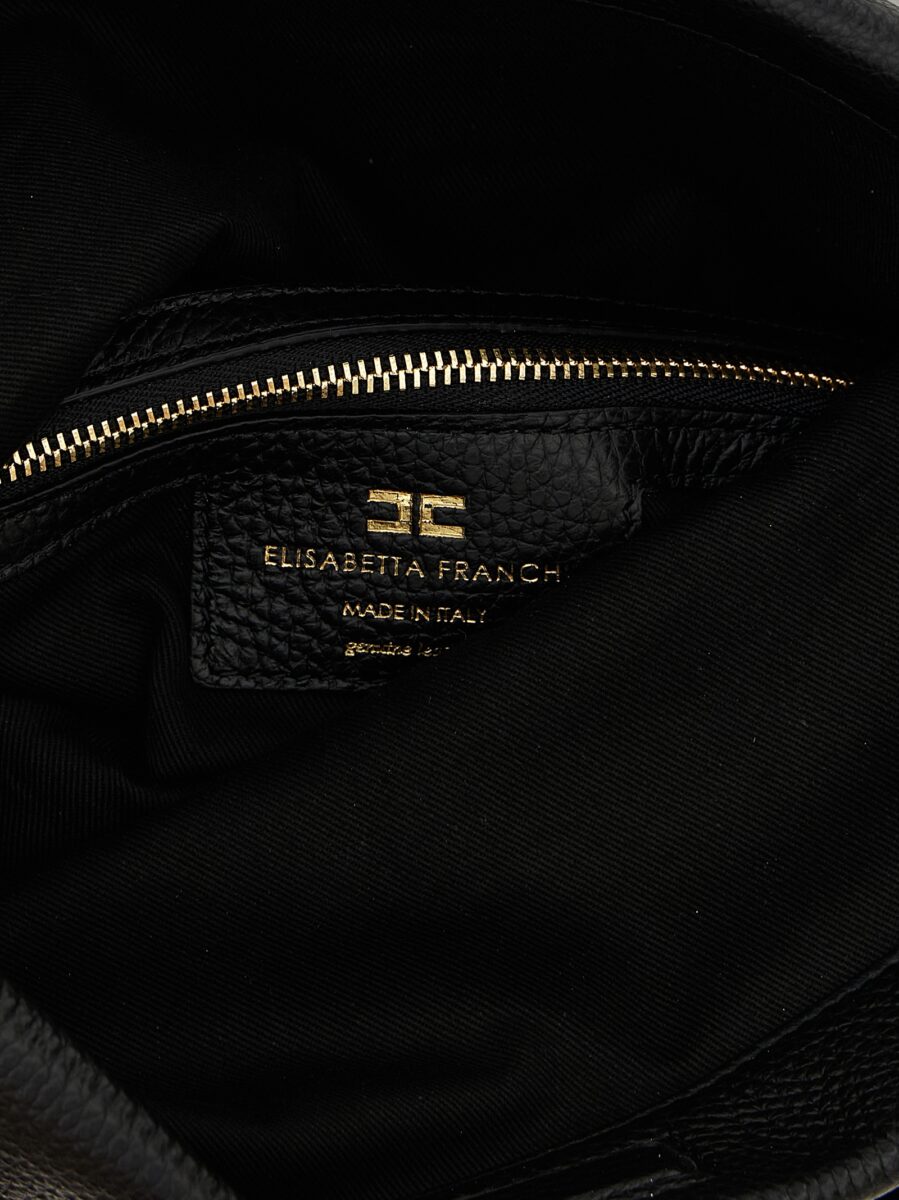 Elisabetta Franchi Black Calfskin Shoulder Bag - Image 4