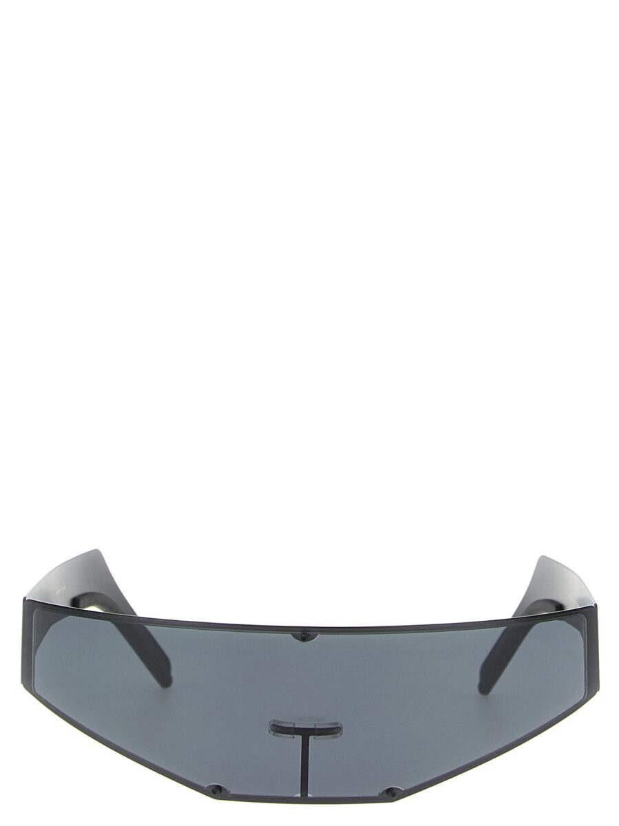 Rick Owens Black Stainless Steel Sunglasses