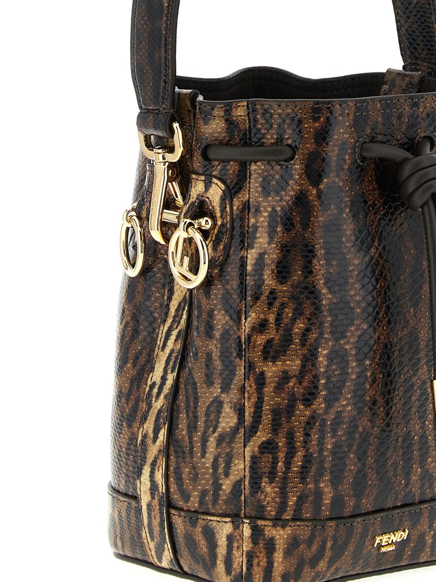 Fendi Brown Velvet Leather Handbag - Image 3