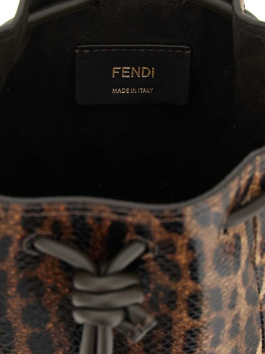 Fendi Brown Velvet Leather Handbag - Image 4