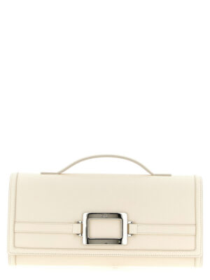 Roger Vivier White Calfskin Clutch Bag