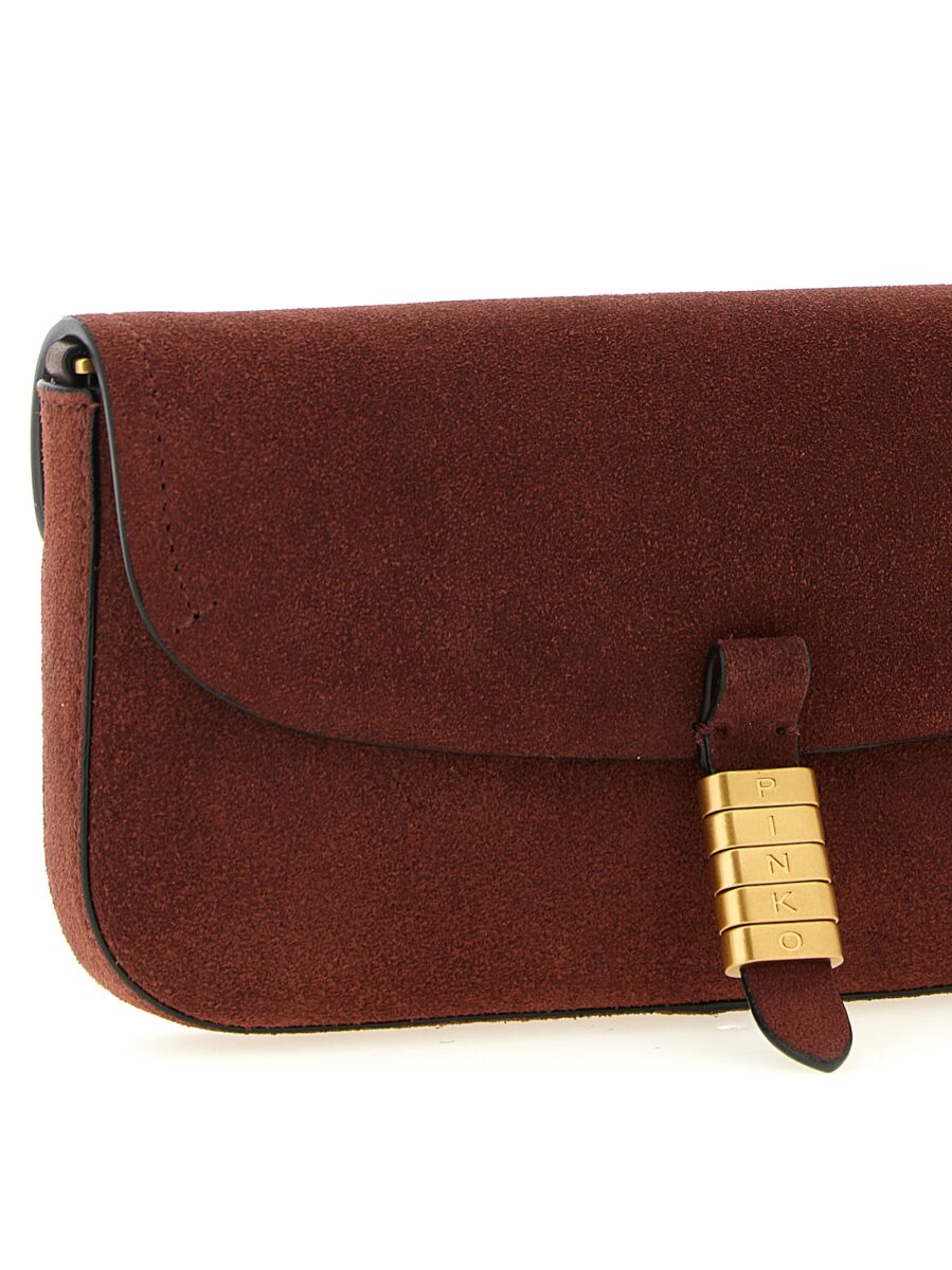 PINKO Bordeaux Cowhide Shoulder Bag - Image 3