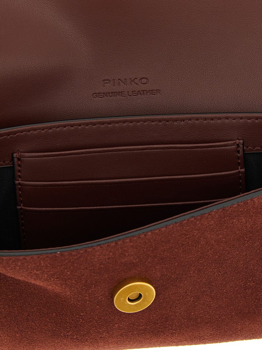 PINKO Bordeaux Cowhide Shoulder Bag - Image 4